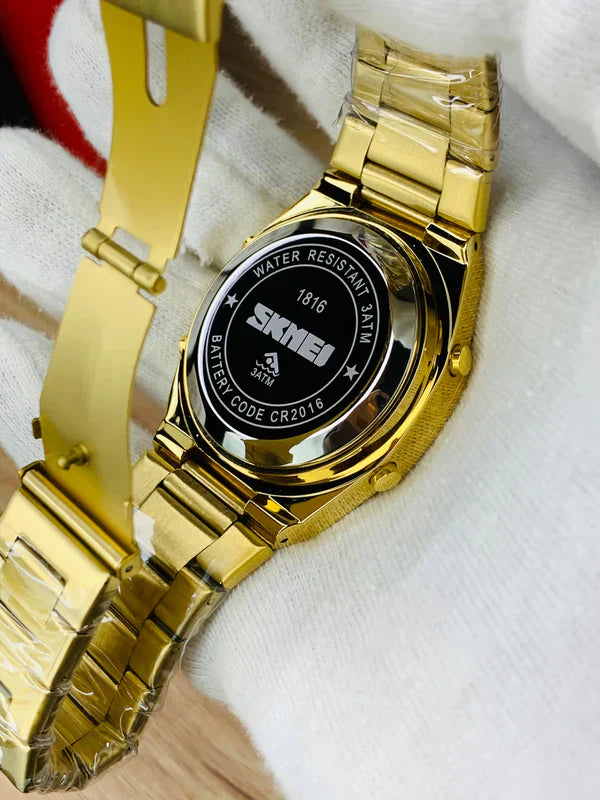 Skmei 1816 World Time Watch - Golden